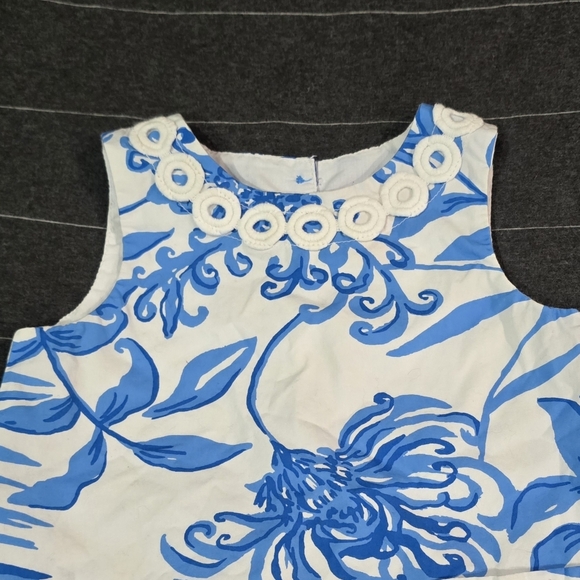 Lilly Pulitzer Shift Dress Blue - Glisten In The Sun Print - Size 12/18 Month - Picture 2 of 6